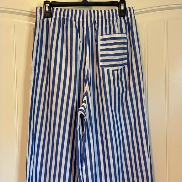 HELSA Cotton Poplin Stripe Pajama Pant in Bright Blue Stripe size XS/small - Picture 7 of 14